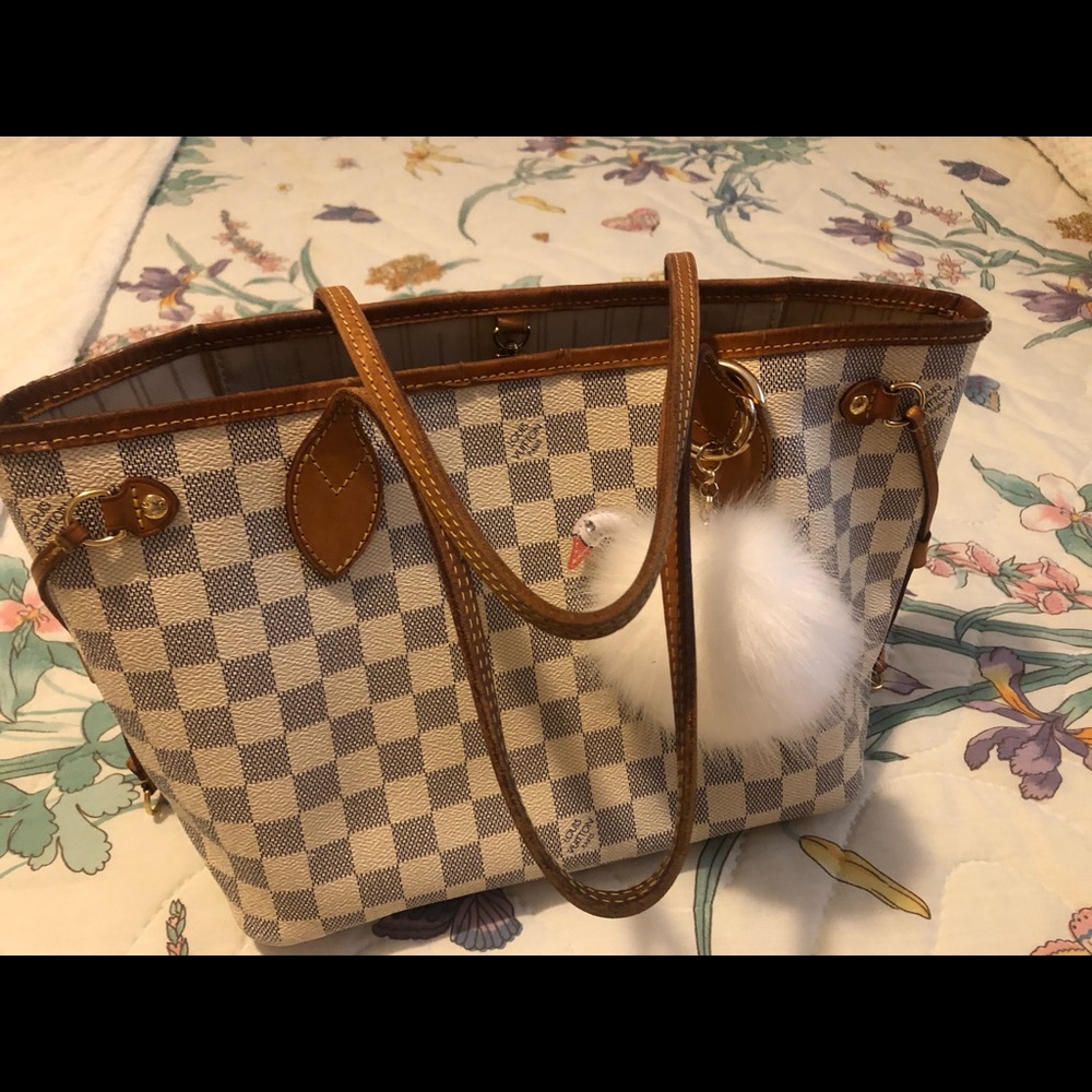 Louis Vuitton Checkered Mini Bag with Brown Accents